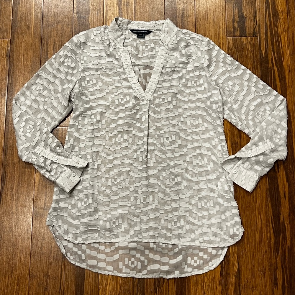 French Connection Sheer Tunic Shirt